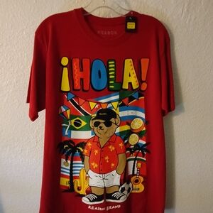 Red Graphic Dress Shirt